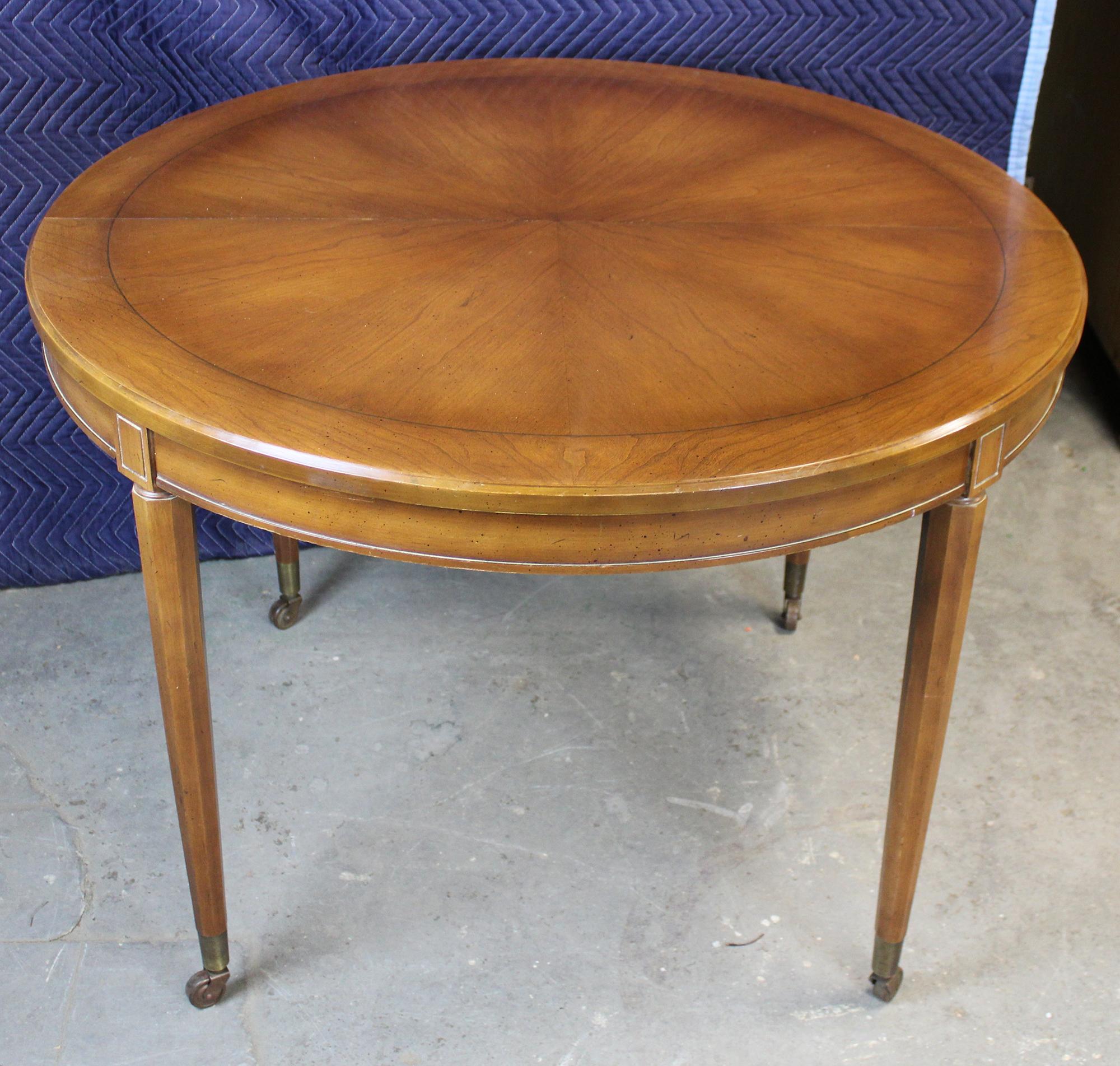 Union National Midcentury Parma Fruitwood Italian Provincial Dining Table 5