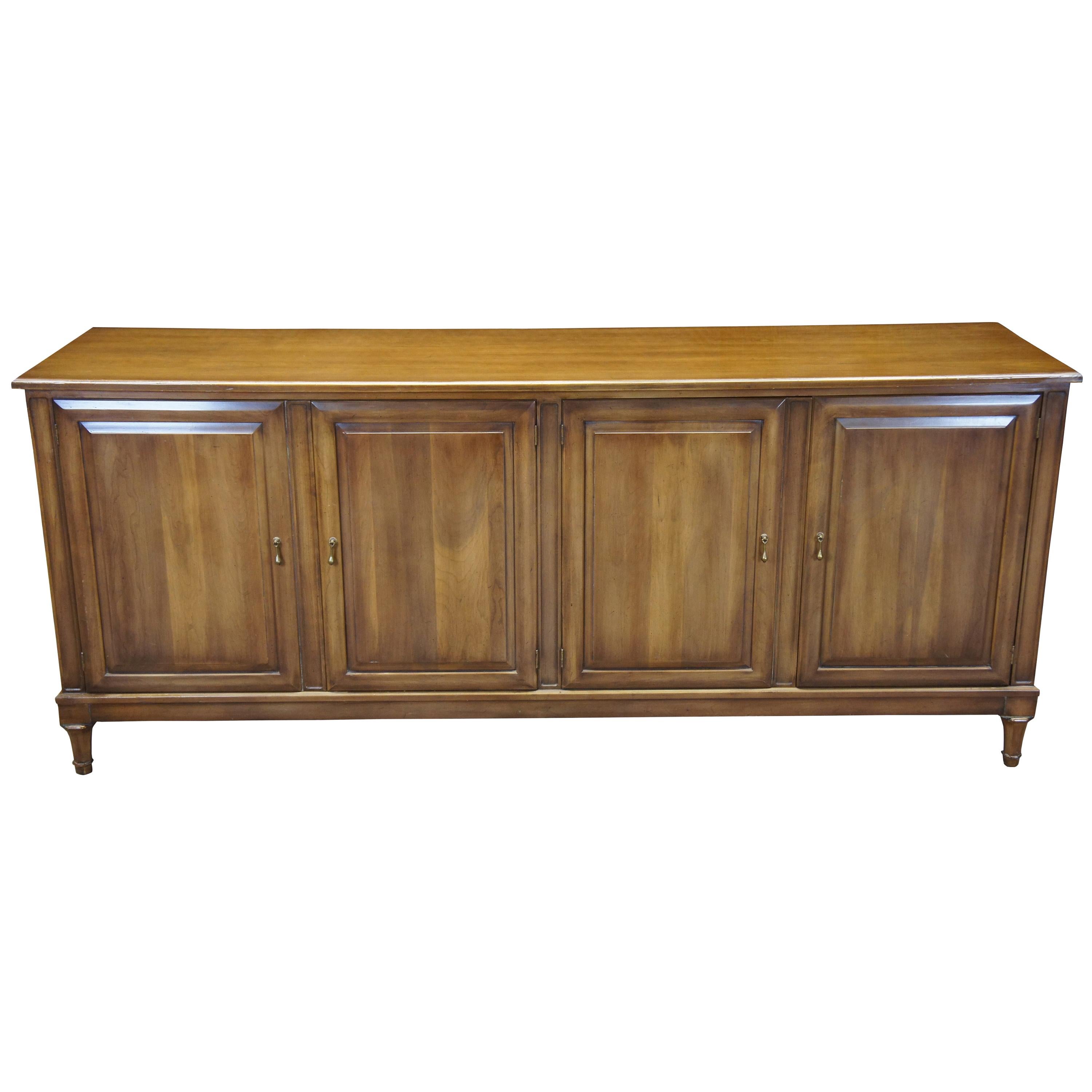 Union National Mid Century Italian Provincial Fruitwood Sideboard Buffet Console