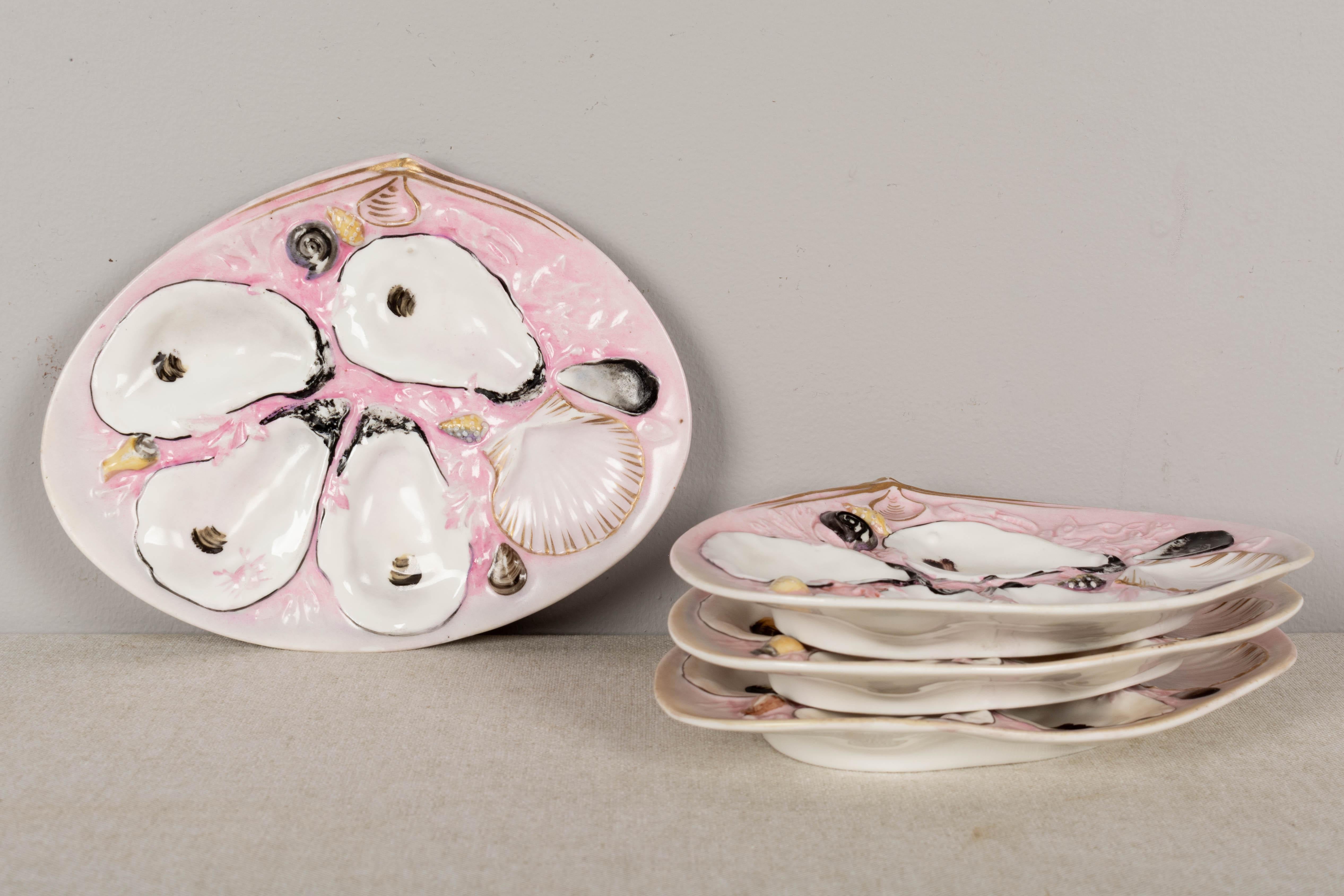 Union Porcelain Oyster Plates Set of 4 5