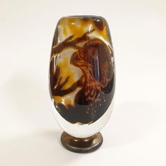 Unique Vintage Swedish Glass Vase by Astrid Gate