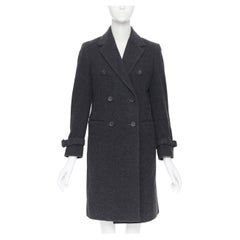 UNIQLO +J JIL SANDER grey wool strapped cuff double breasted coat S