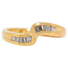 Unique 0.15ct Natural Diamonds Ring in 18K Yellow Gold