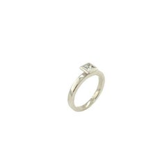 Unique 0.24ct Princess Cut Solitaire Ring in 18ct Gold by Meister
