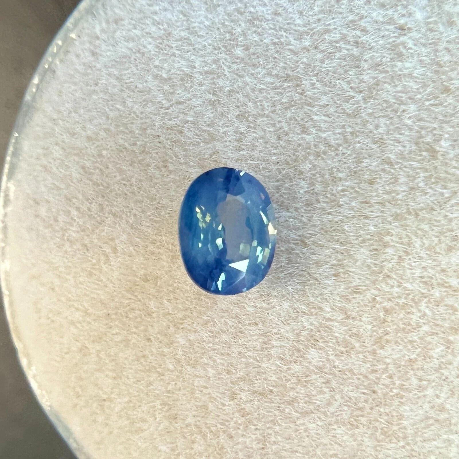Unique 0.58ct Green Blue Natural Ceylon Sapphire Oval Cut Rare Gem VS For Sale 3