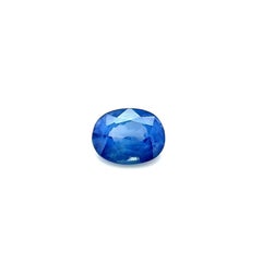 Saphir naturel de Ceylan bleu vert taille ovale rare de 0,58 carat