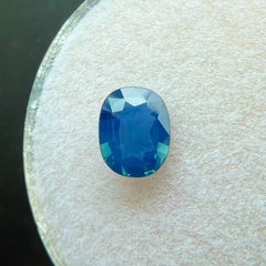 Unique 0.71ct Natural Green Blue Sapphire Cushion Rare Loose Gem 6.4x5mm VS