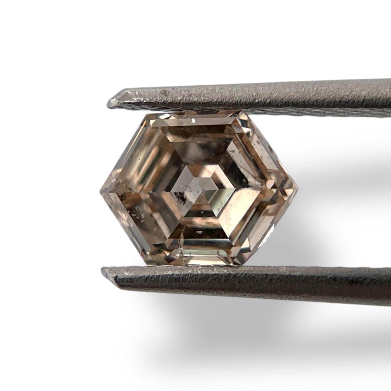 Hexagon Cut Unique 1 Carat Hexagonal Natural Diamond For Sale