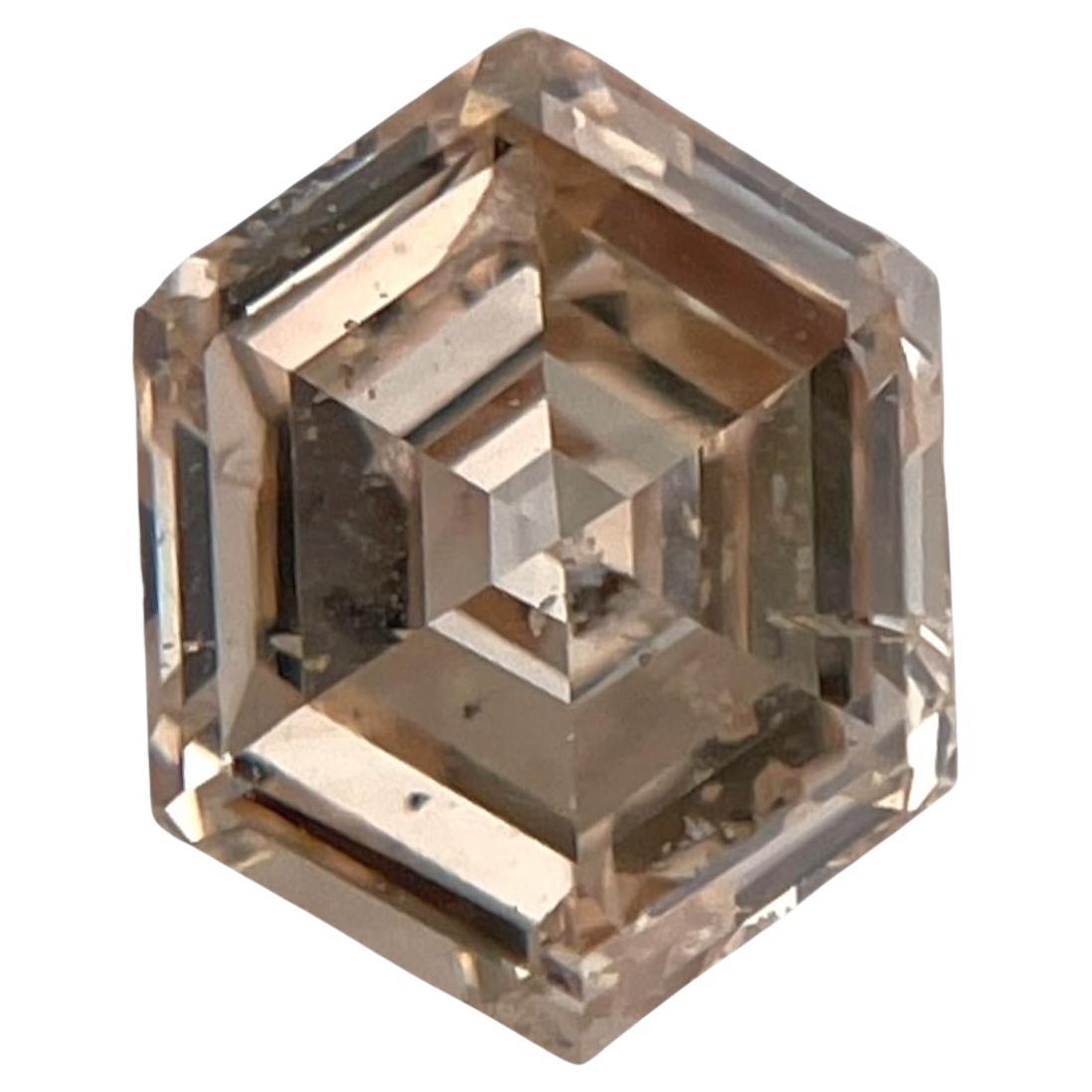 Unique 1 Carat Hexagonal Natural Diamond For Sale
