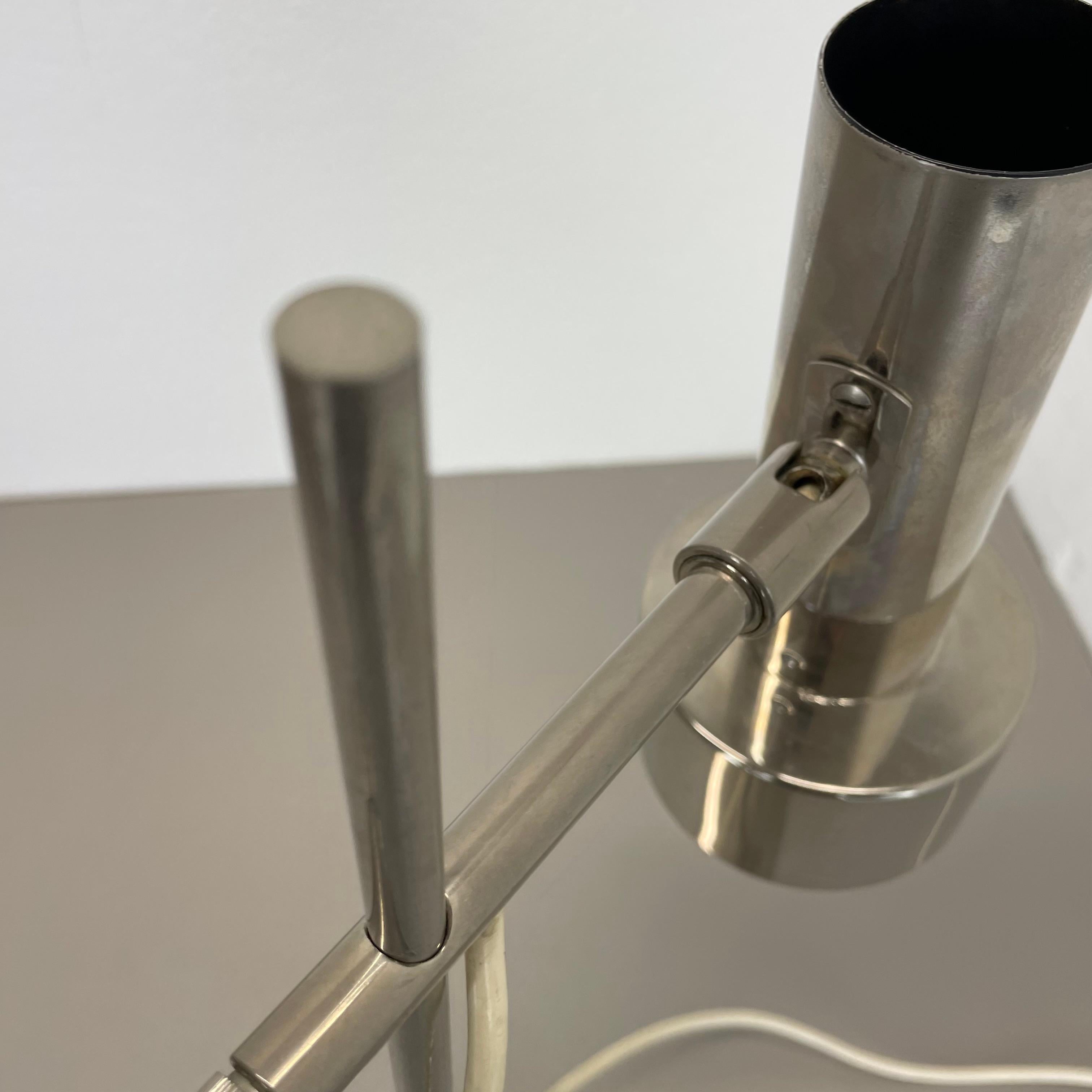 única mesa cromada de 1 punto Lámpara estilo Koch & Lowy OMI Lighting Alemania, 1970 en venta 4