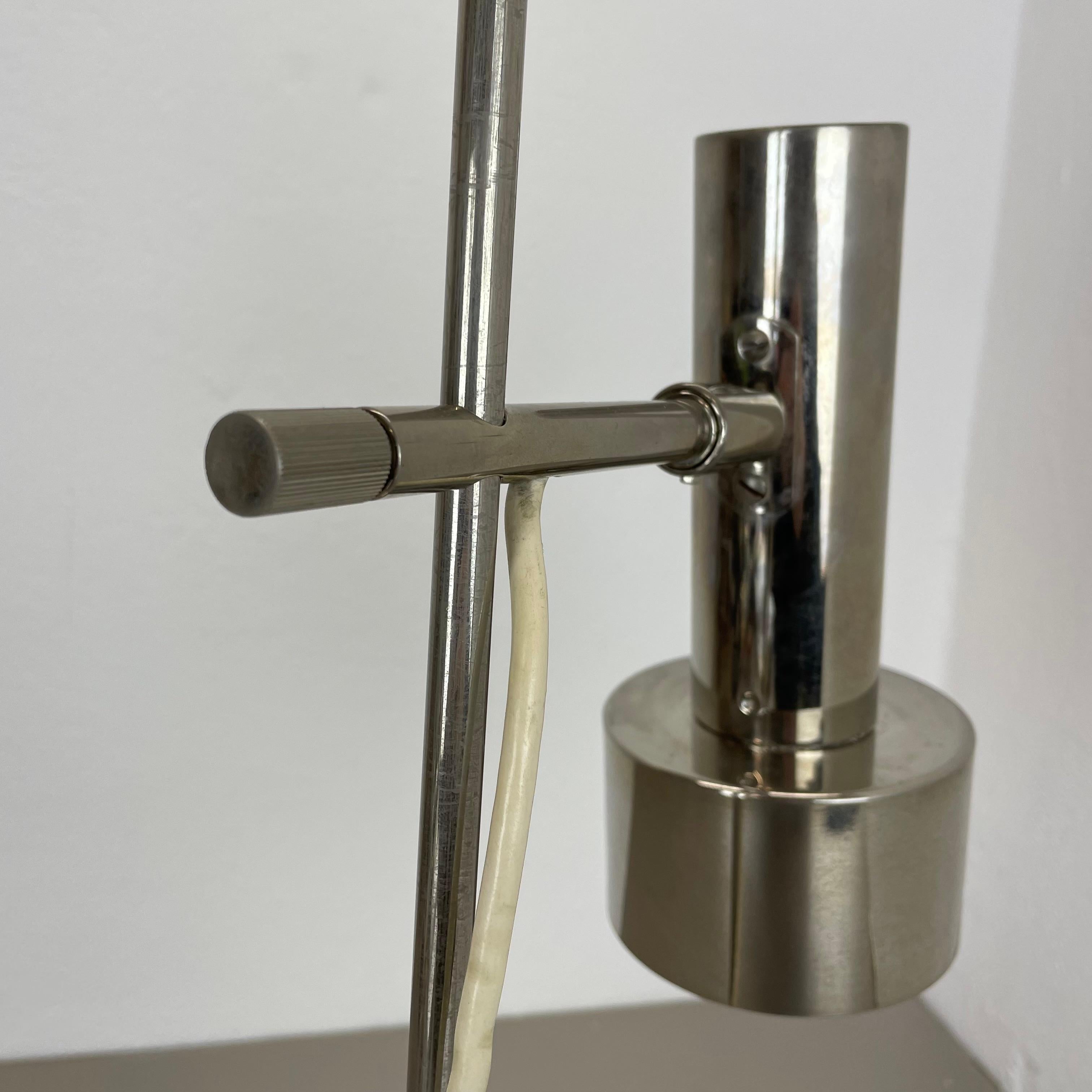 única mesa cromada de 1 punto Lámpara estilo Koch & Lowy OMI Lighting Alemania, 1970 en venta 6