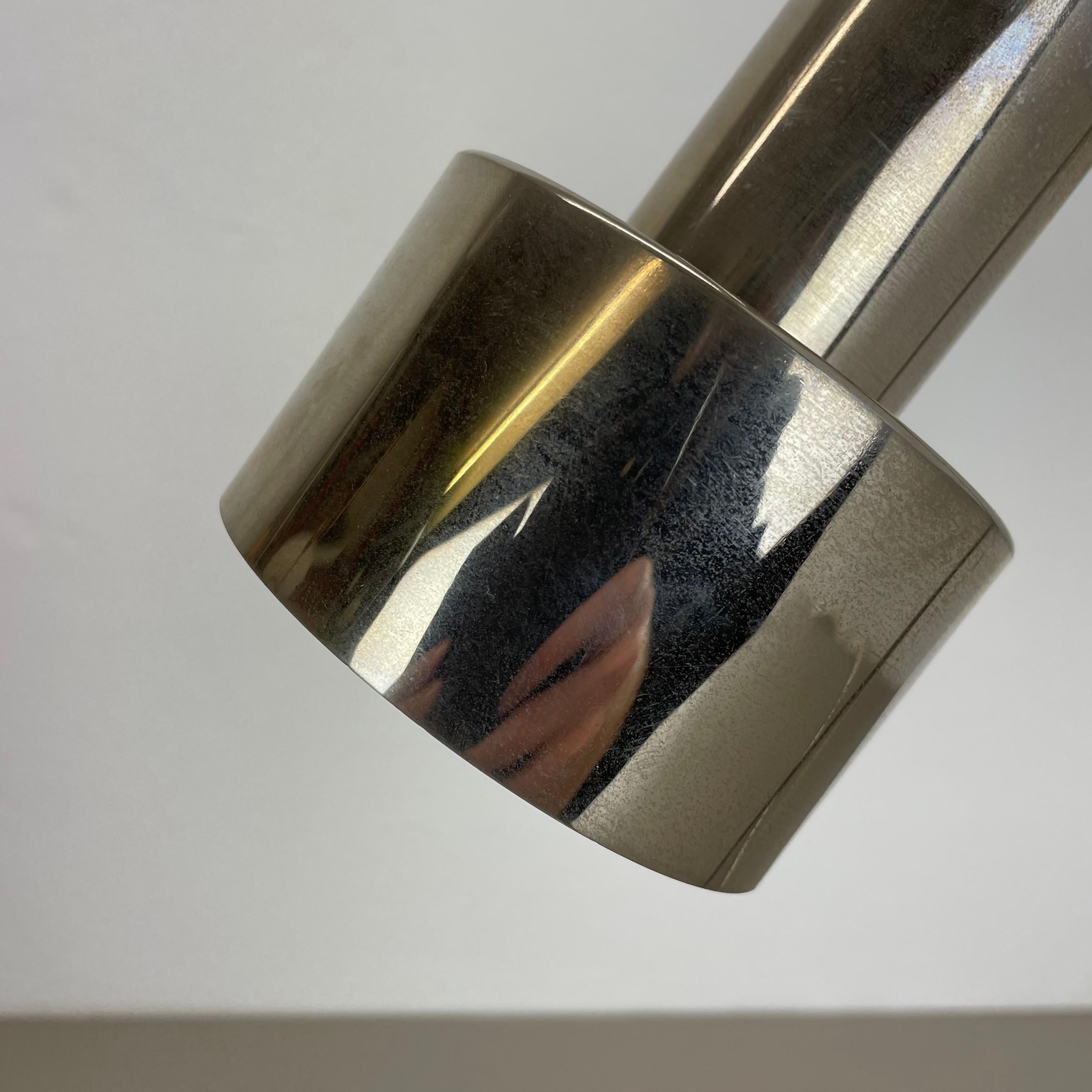 única mesa cromada de 1 punto Lámpara estilo Koch & Lowy OMI Lighting Alemania, 1970 Alemán en venta
