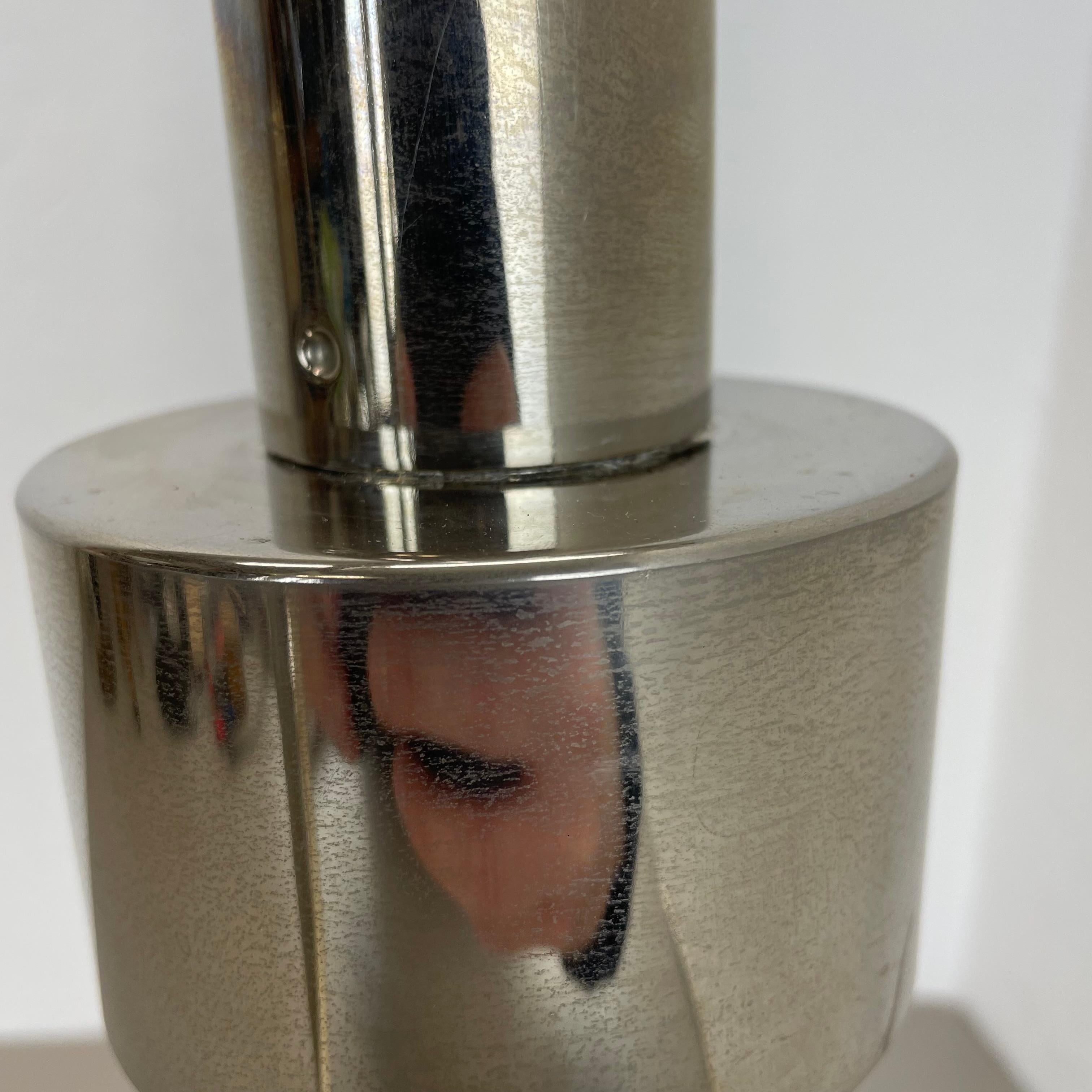 única mesa cromada de 1 punto Lámpara estilo Koch & Lowy OMI Lighting Alemania, 1970 Metal en venta