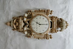 Unique 100% Original Finished Swedish Gustavian Wall Clock