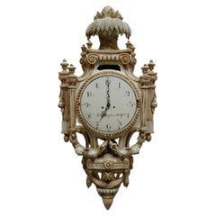 Unique 100% Original Finished Swedish Gustavian Wall Clock