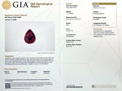 Unique 1.02ct GIA Certified Untreated Sapphire Rare Purple Pink Pear Cut No Heat