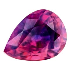 Unique 1.02ct GIA Certified Untreated Sapphire Rare Purple Pink Pear Cut No Heat