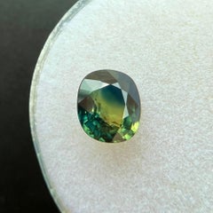 Unique 1.12 Carat Natural Parti Colour Sapphire Cushion Cut Rare Gem VS