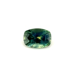Unique 1.26ct GIA Certified Parti Colour Sapphire Green Blue Rare Cushion