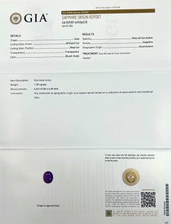 Unique 1.39Ct Blue Violet Purple Sapphire Gia Certified Natural Oval 6.6X5.5Mm
