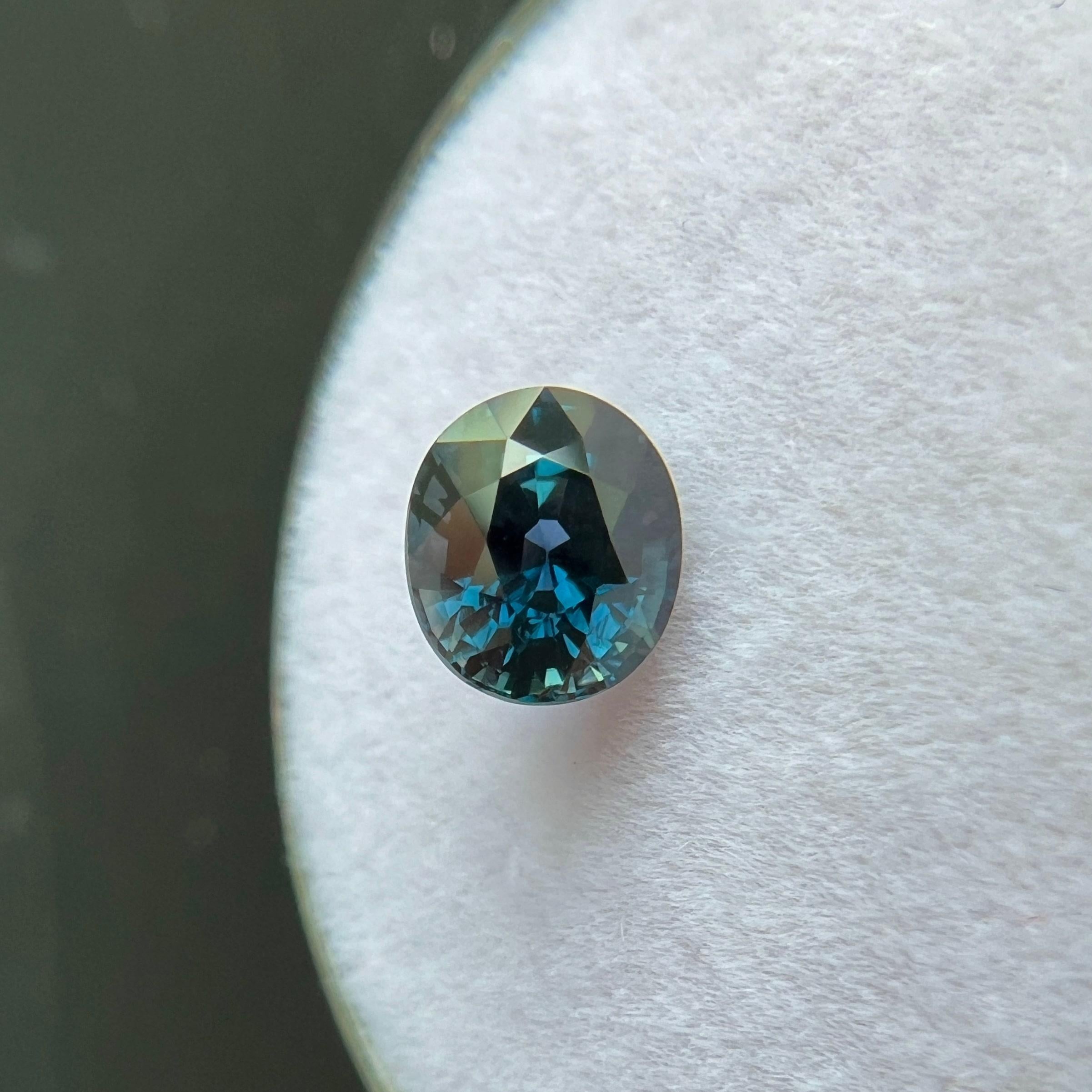 Oval Cut Unique 1.39Ct Blue Violet Purple Sapphire Gia Certified Natural Oval 6.6X5.5Mm For Sale
