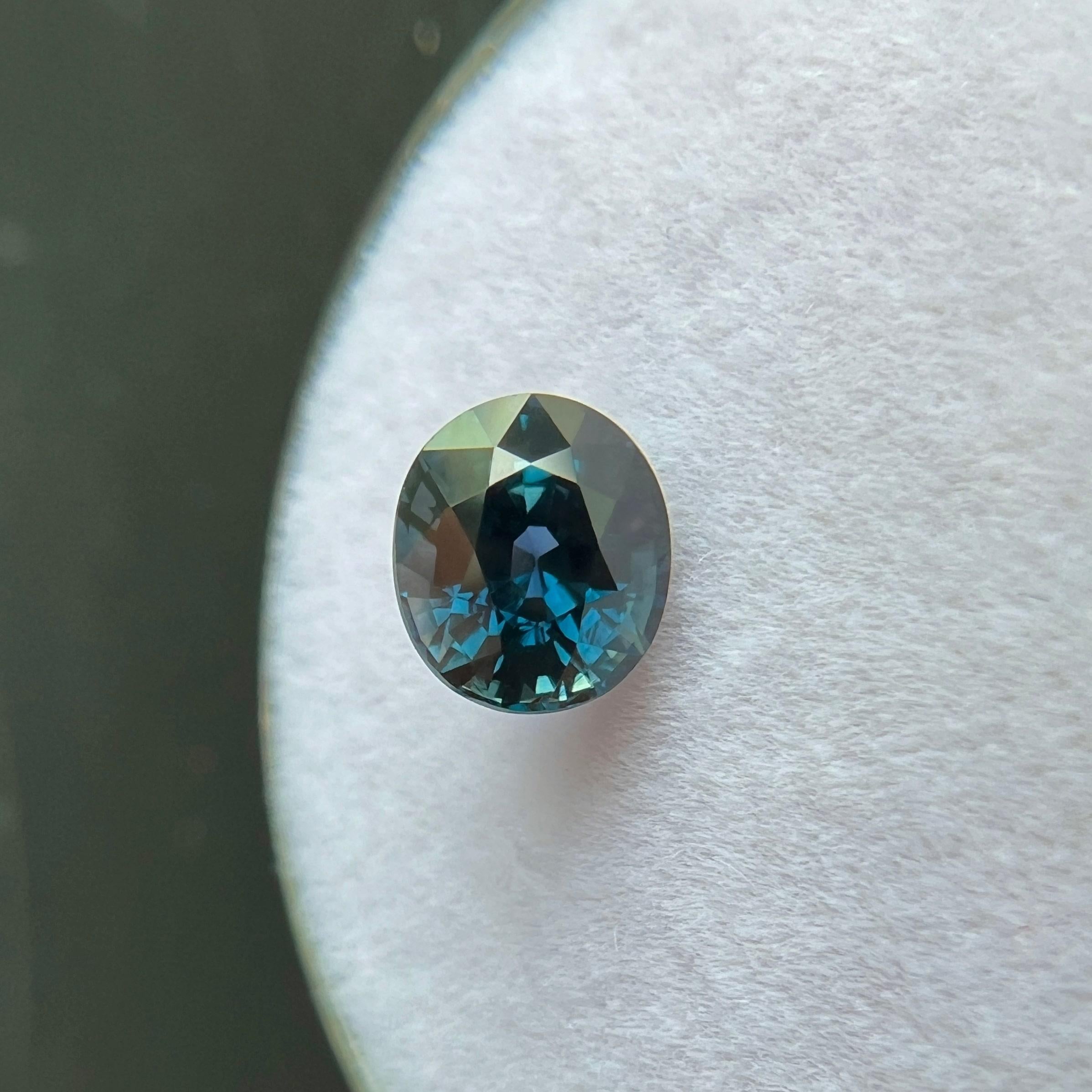 Unique 1.39Ct Blue Violet Purple Sapphire Gia Certified Natural Oval 6.6X5.5Mm In New Condition For Sale In Birmingham, GB