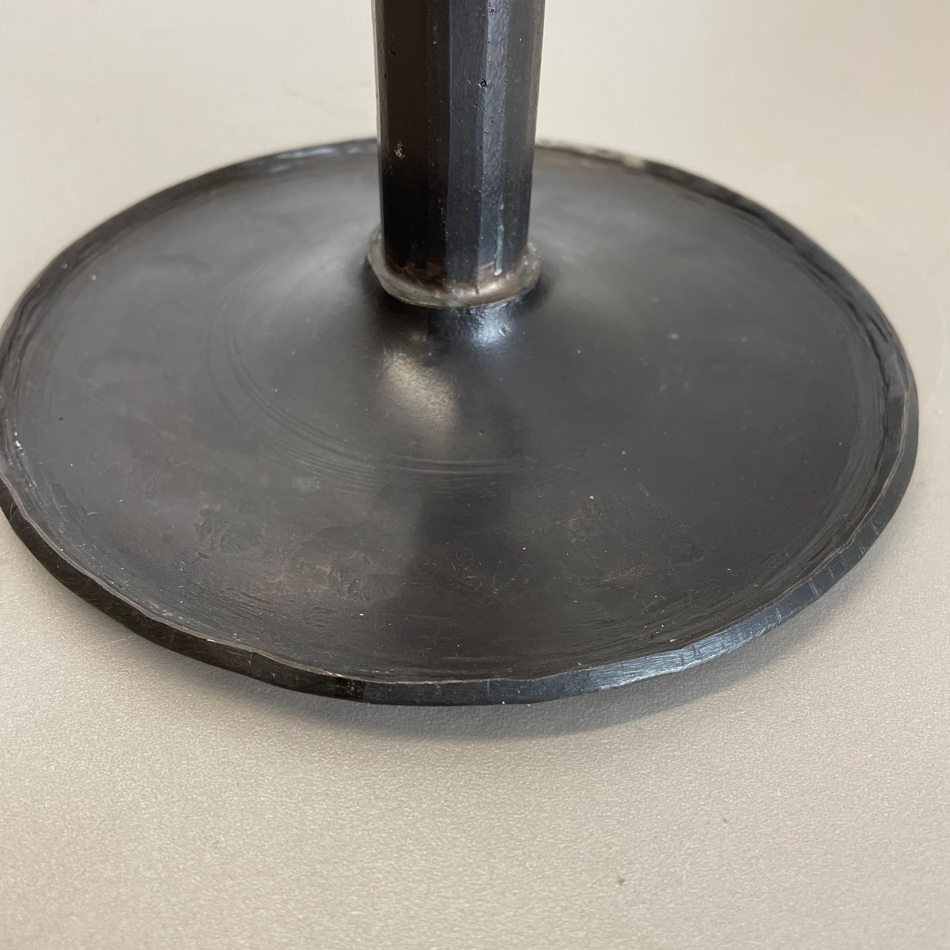 unique 1.3kg Brutalist Bronze Candleholder by Manfred Bergmeister, Germany 1970s For Sale 7