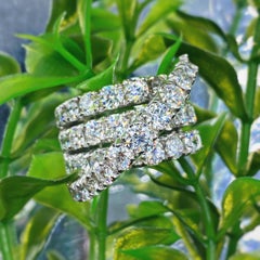 Unique 14k White Gold Diamond Fashion Cocktail Ring