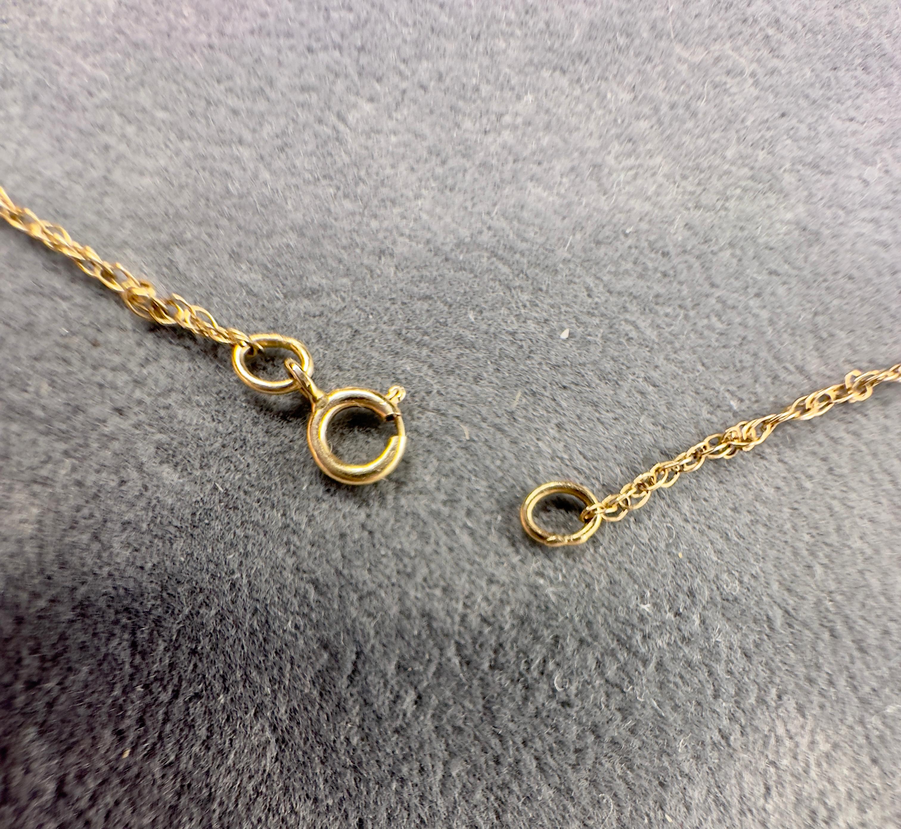 Unique 14k Yellow Gold Diamond Pendant Necklace For Sale 1
