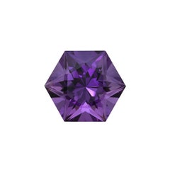 Unique 15.95 Carat Hexagon Amethyst Star of David Cut Loose Gem - Merkaba