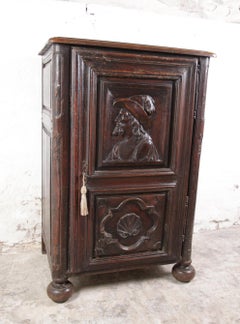 Unique 17th Century Cabinet Portrait and Scallop