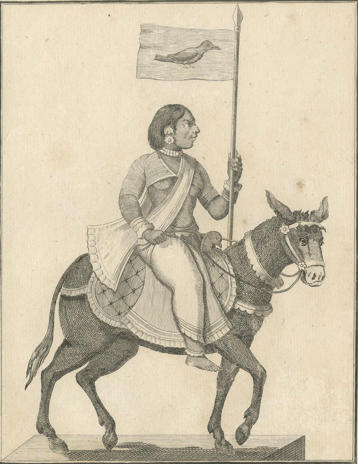 Único 1806 Mudevi Diosa de la Discordia Grabado Antiguo - Grabado Hindú en venta 2