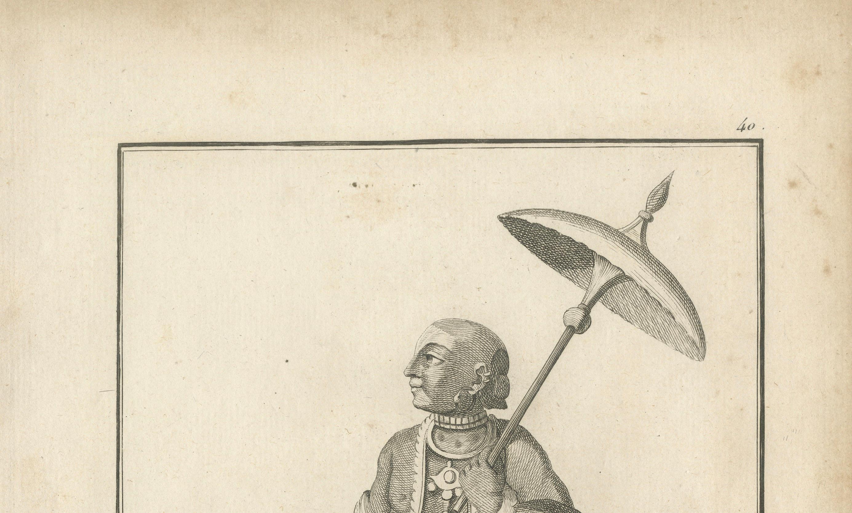 Gravé Impression ancienne unique du Avatar Vamana Vishnu d'avant la guerre de 1806 - gravure hindoue en vente