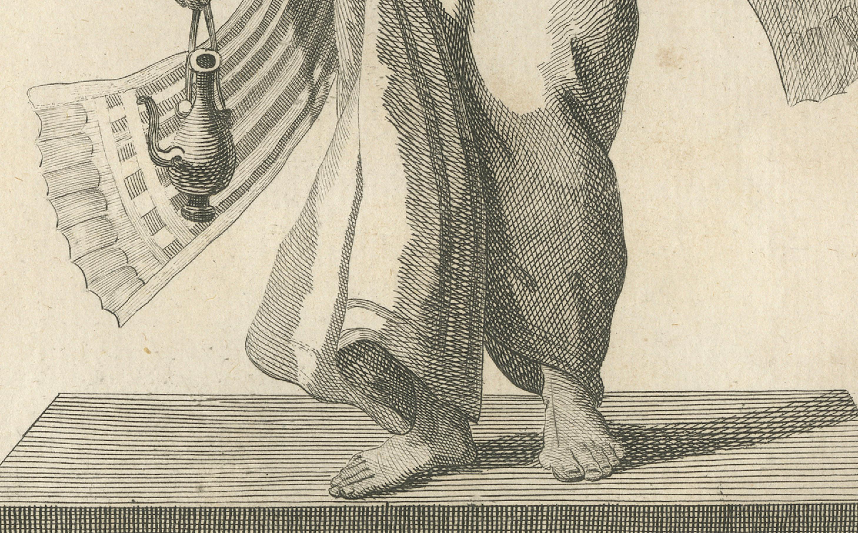 Début du XIXe siècle Impression ancienne unique du Avatar Vamana Vishnu d'avant la guerre de 1806 - gravure hindoue en vente