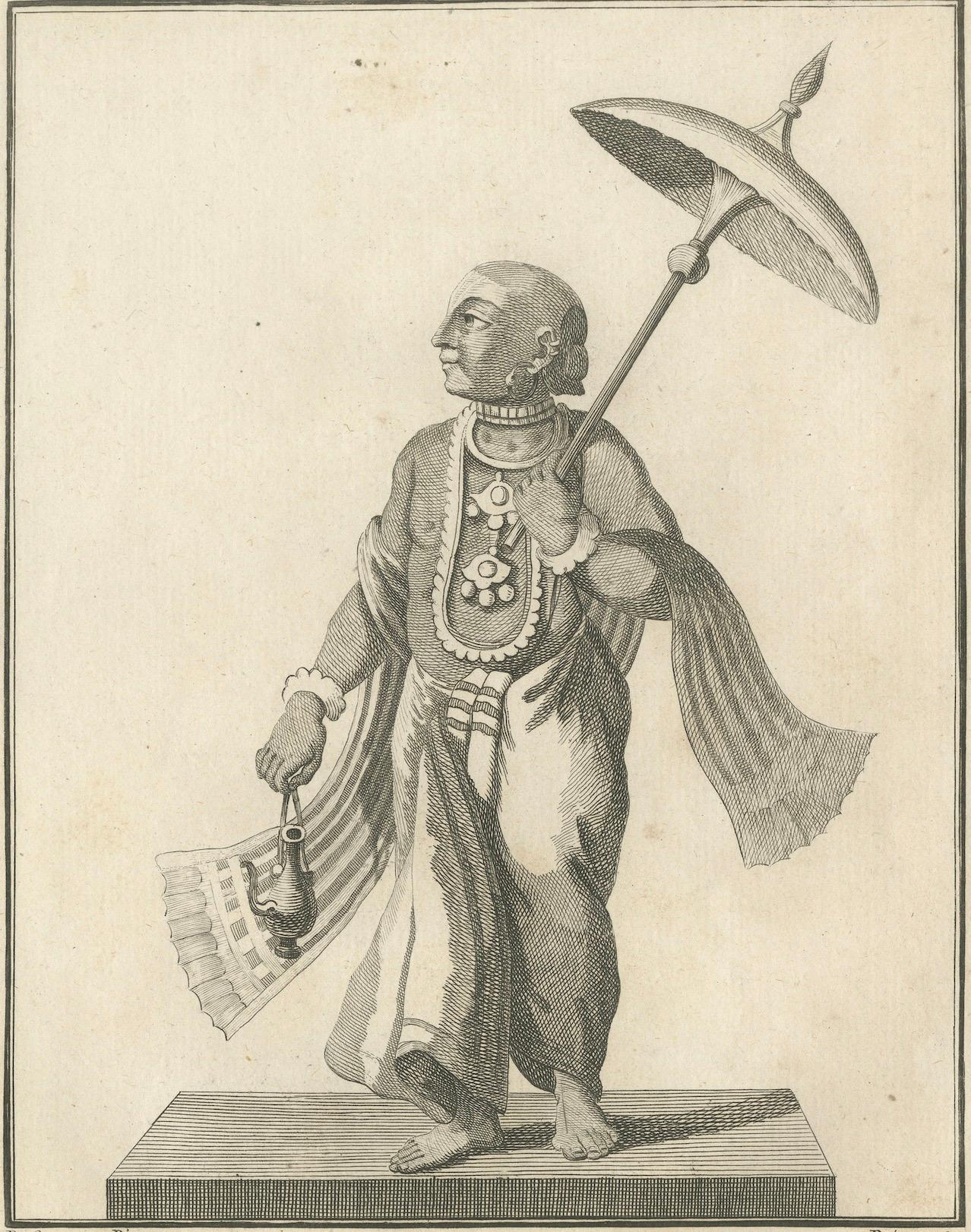 Impression ancienne unique du Avatar Vamana Vishnu d'avant la guerre de 1806 - gravure hindoue en vente 2