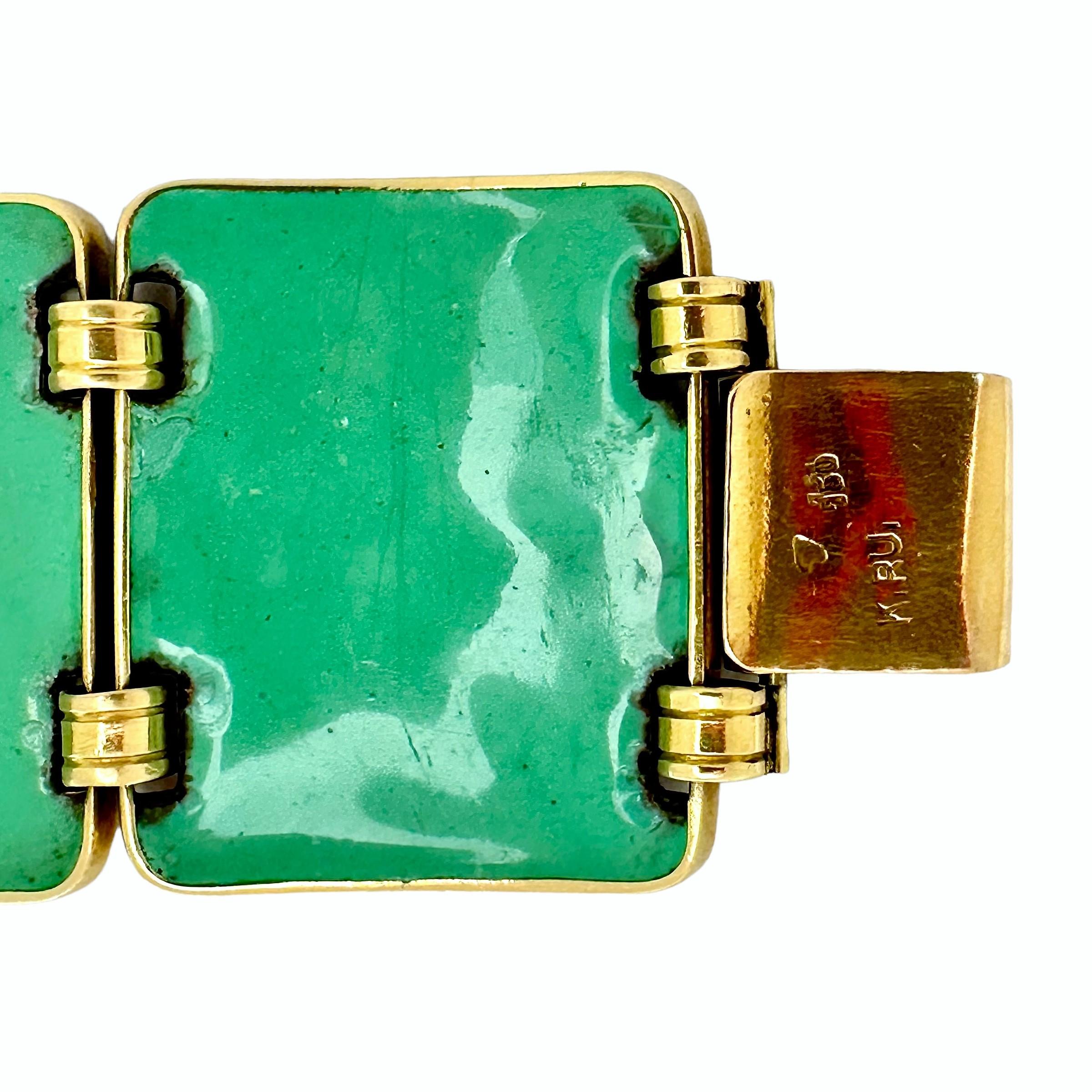 Unique 18K Bisque Enamel Artisan Bracelet by Designer Kathe Ruckenbrod 8