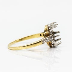 Unique 18 Karat Gold Diamonds Semi Mounting Ring