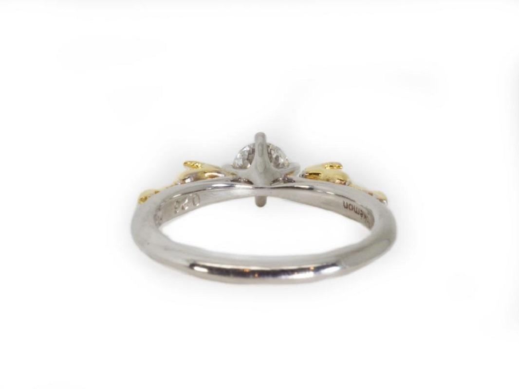 Bague unique d'inspiration Pikachu en or 18 carats avec diamants naturels de 0,26 carat, certifis GIA Pour femmes en vente