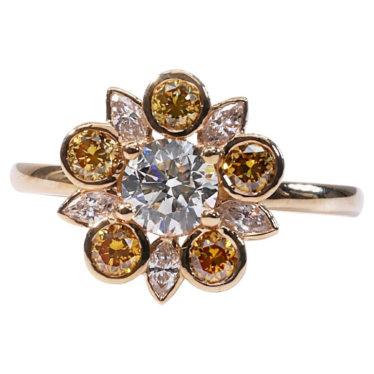 Demi-alliance Or Rose 18 Carats Diamants - Taille 50, Neuve Avec étiquettes