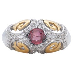 Unique 18k Two-Toned Five Stone Ring with 0.23ct Natural Diamonds