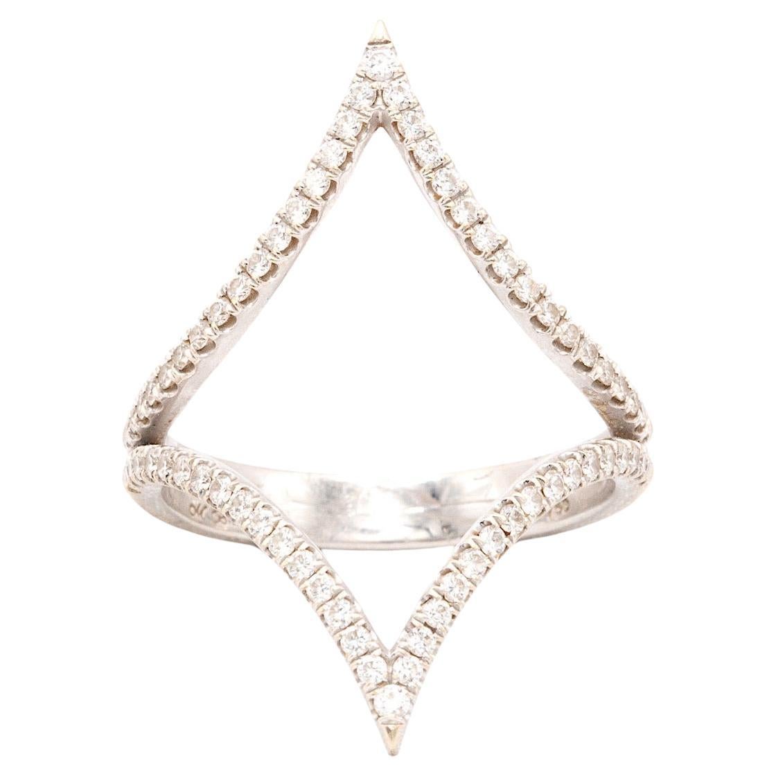 Unique 18k White Gold 0.75 Carat Total Diamond Band