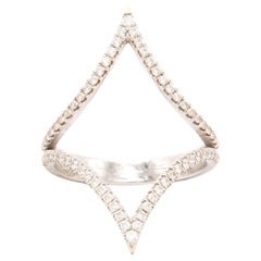 Unique 18k White Gold 0.75 Carat Total Diamond Band