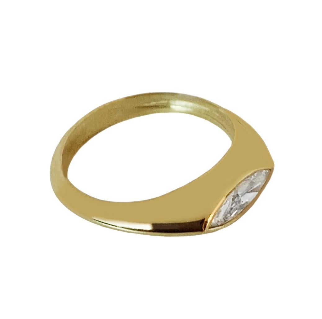 Unique 18k Yellow Gold with Diamond In New Condition For Sale In New York, NY
