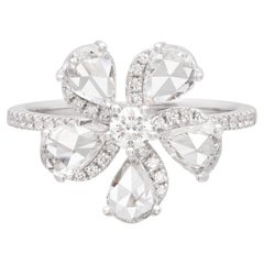 Unique 18kt Floral Diamond Ring