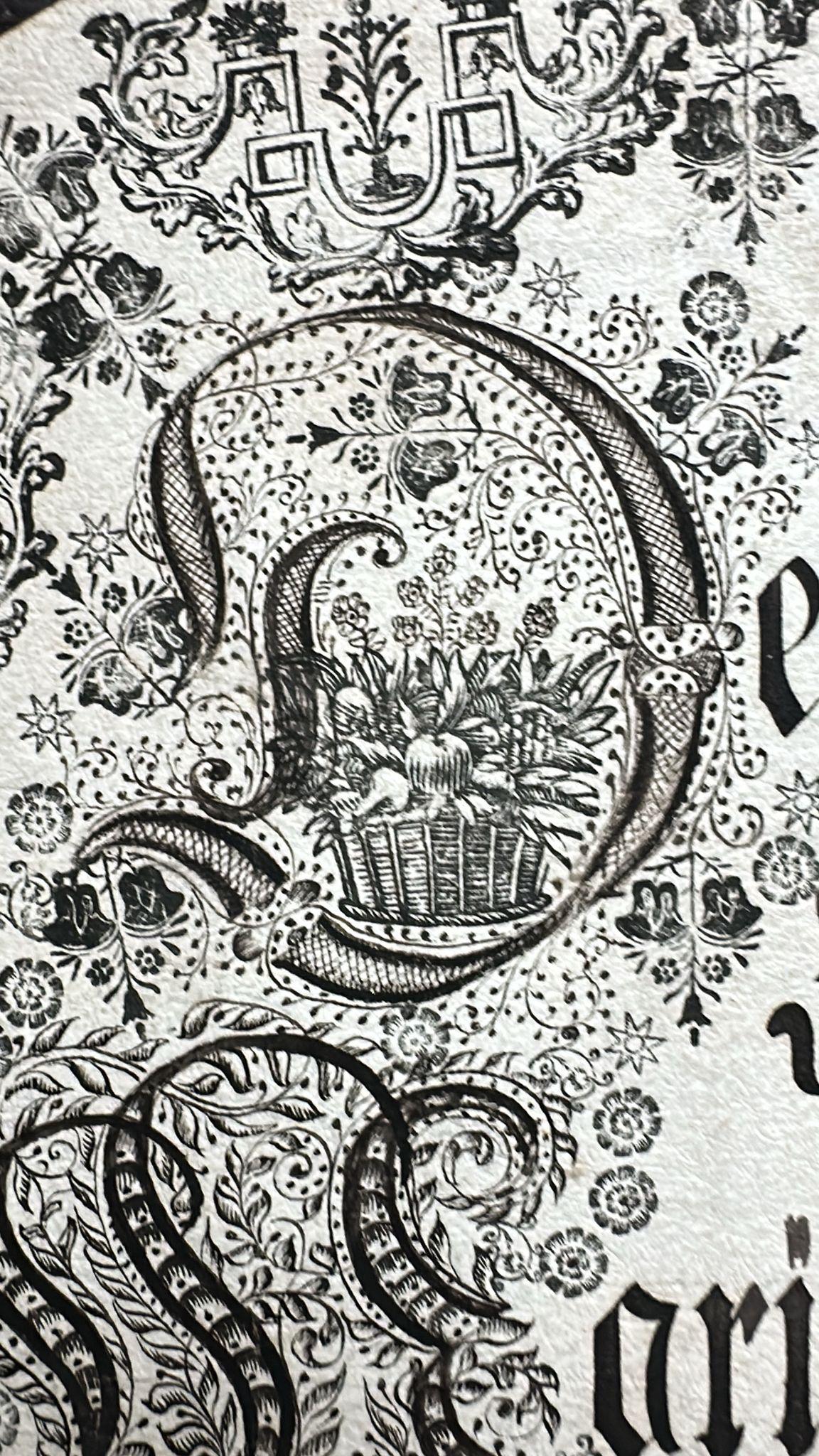 Unico del 18° secolo. Manoscritto tedesco - Poema devozionale sulla Vergine Maria, 1750 ca. in vendita 2