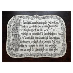 Unico del 18° secolo. Manoscritto tedesco - Poema devozionale sulla Vergine Maria, 1750 ca.