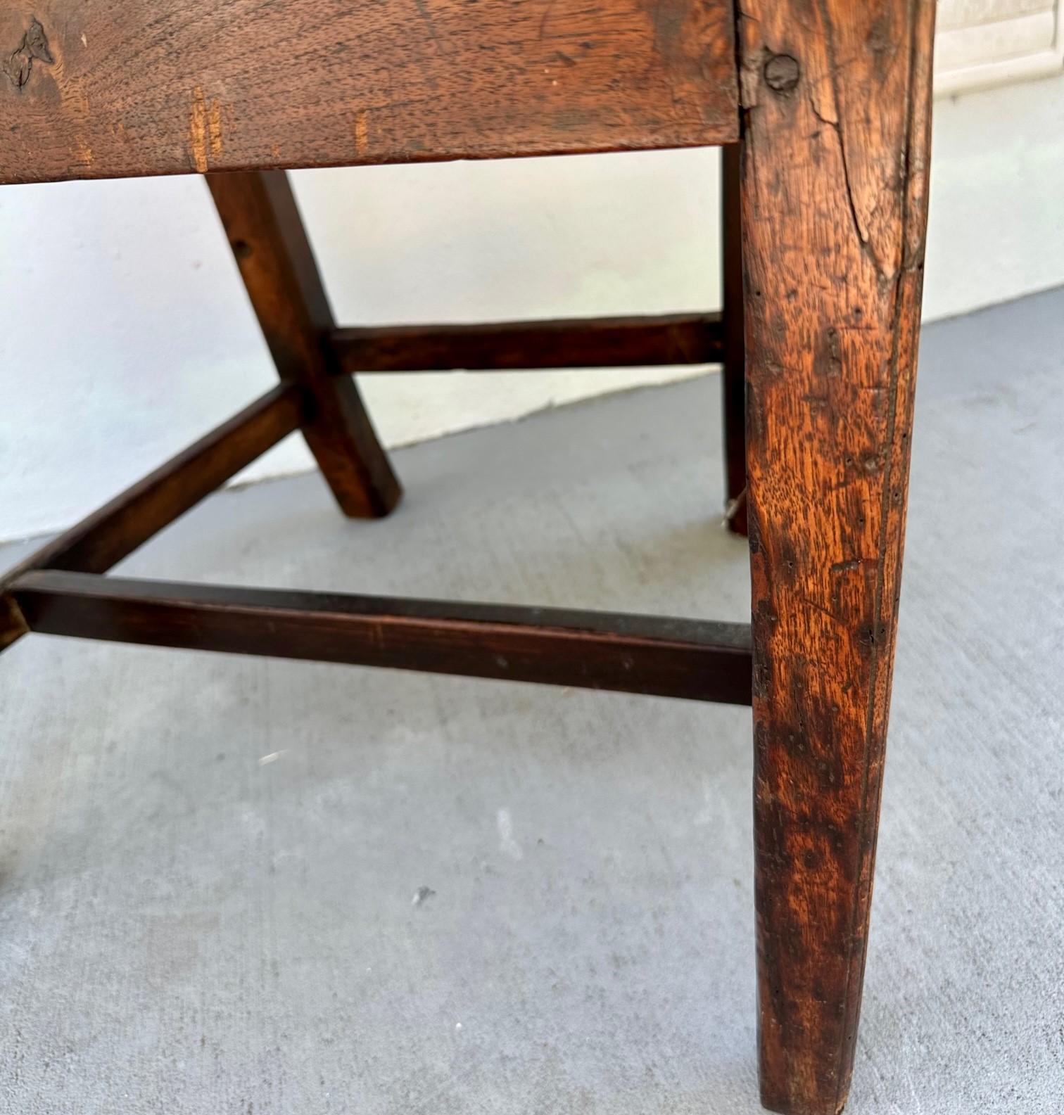 Folk Art Unique 18th Century Chippendale Chair Family Heirloom, Extensive Repair. For Sale
