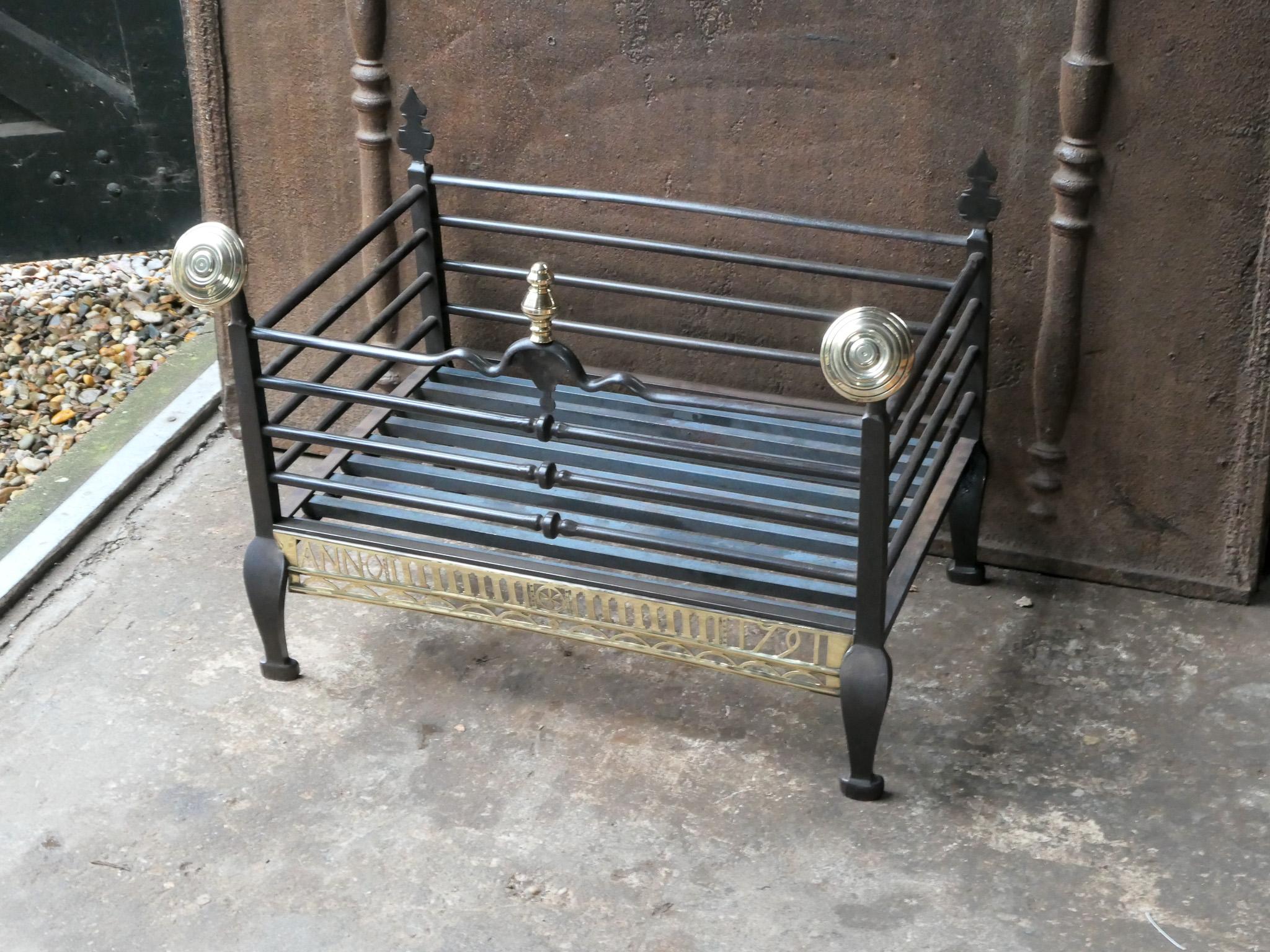 18th Century and Earlier Unique 18th Century Dutch Georgian Fireplace Grate or Fire Grate For Sale
