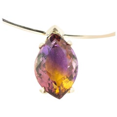 Unique 19 Carat Ametrine Sterling Silver Pendant