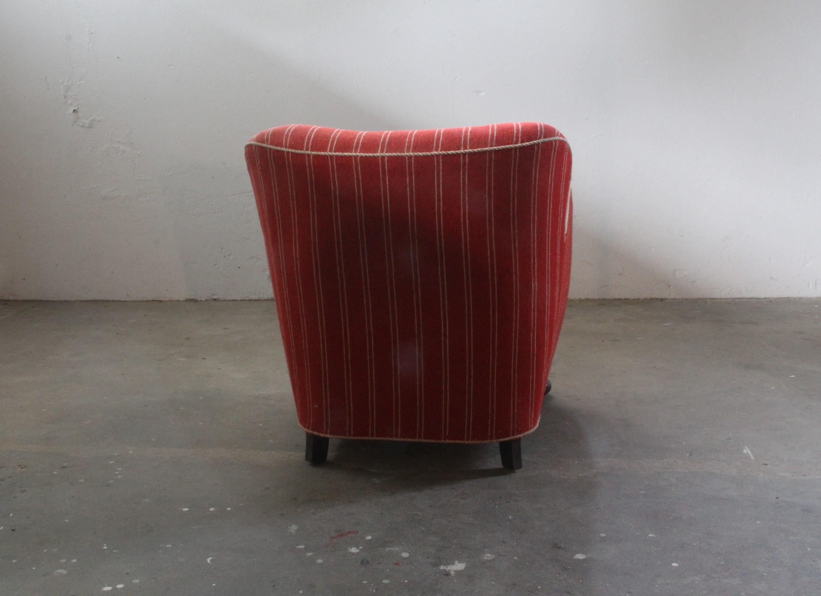 Unique 1930/40s Danish Lounge Chair Style of Fritz Hansen 5