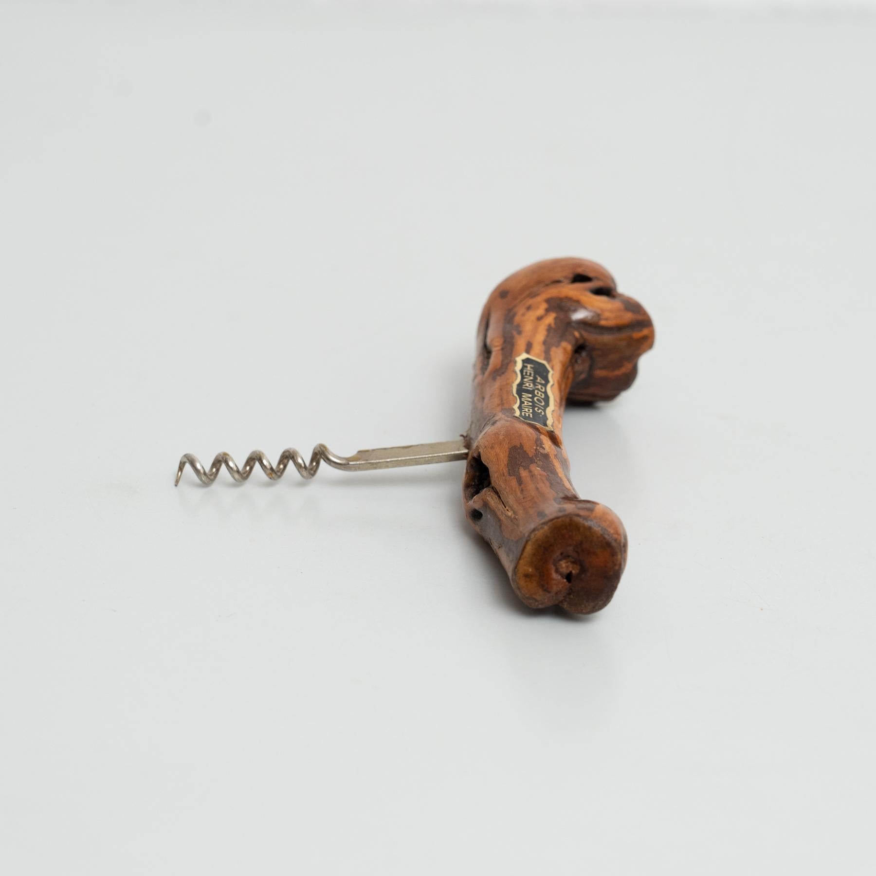 Unique 1930s French Vine Wood Corkscrews by Laurent Siret – Set of 2 For Sale 5